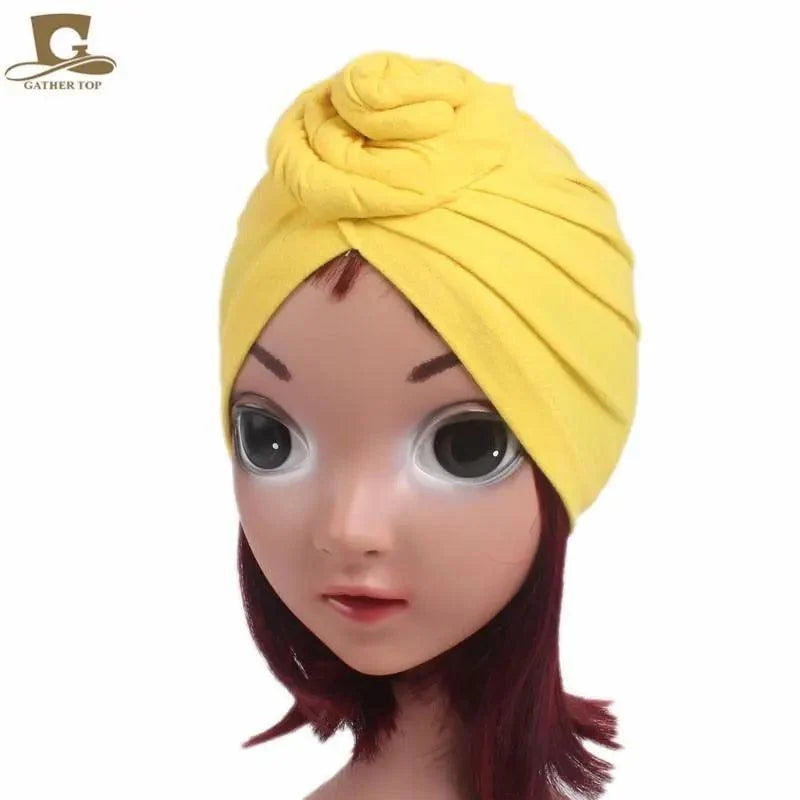 Elegance Mommy And Kids Turban Hat Cap With Big Bow Soft Cute Knot Nursery Beanie Knotted Headban