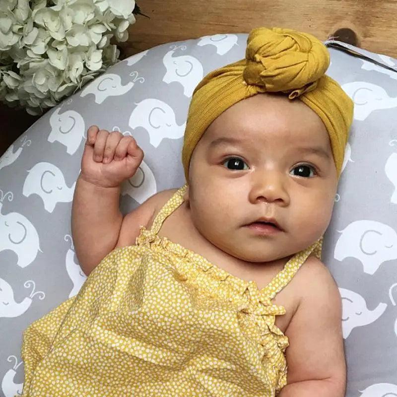 Elegance Mommy And Kids Turban Hat Cap With Big Bow Soft Cute Knot Nursery Beanie Knotted Headban
