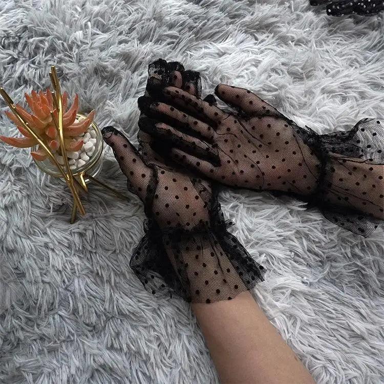 Elegant Black 1 Pair Women Summer Flexible Gloves Stretchy One Size Gloves Excellent For Any Occasion