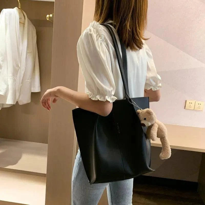 Elegant Ladies 2 piece set / suit Handbag Composite Bag Set Ladies Handbag Large Shoulder Bag Purse Bag Handbag For Females