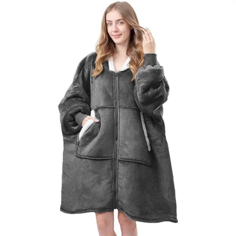 Elegant Large Sweatshirts Woman Oversized Hoodie Winter Blanket With Sleeves Fleece Warm Giant Blanket Hoodies Women Sweatshirts  Long Blanket with Sleeves for Winter Hooded Sweatshirt for Women and Men Pullover