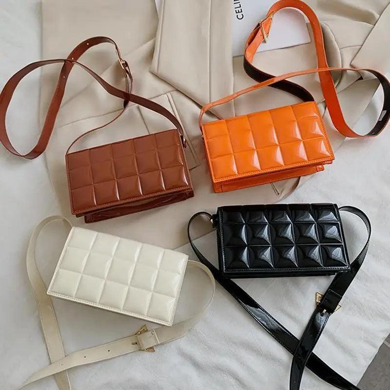 Fabulous Luxury Shoulder Bag Shiny Pu Leather Crossbody Bags For Women Small Flap Handbag Designer Female Messenger Bags
