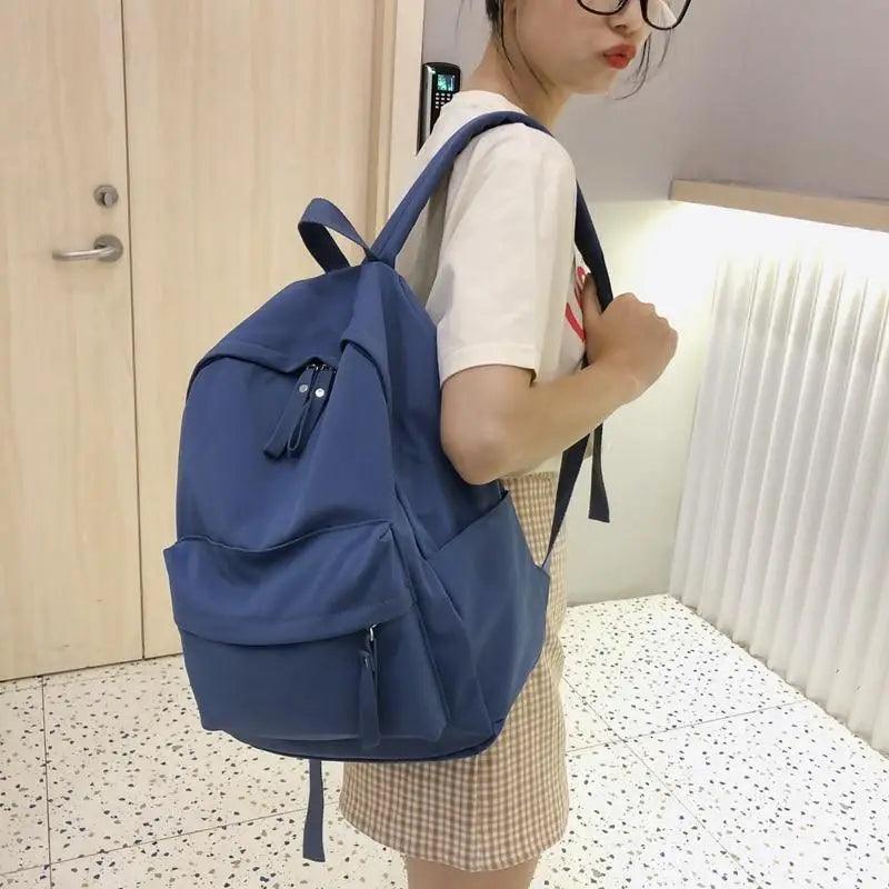 Fashionable Backpack And School Bag For Teenager Girls Stylish Anti Theft Laptop Shoulder Bags Solid Color Travel Backpack