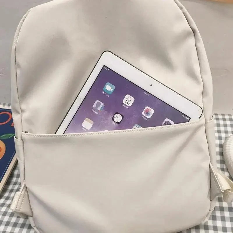 Fashionable Backpack And School Bag For Teenager Girls Stylish Anti Theft Laptop Shoulder Bags Solid Color Travel Backpack