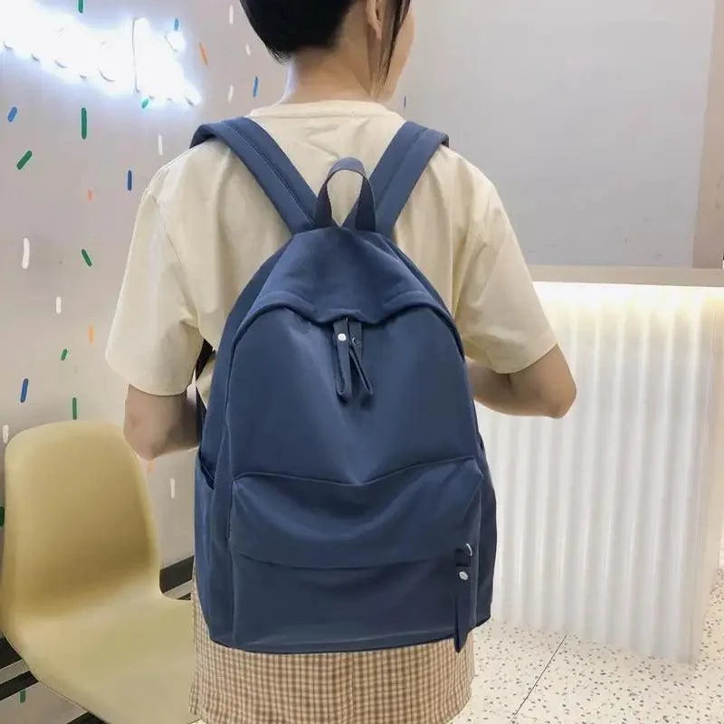 Fashionable Backpack And School Bag For Teenager Girls Stylish Anti Theft Laptop Shoulder Bags Solid Color Travel Backpack