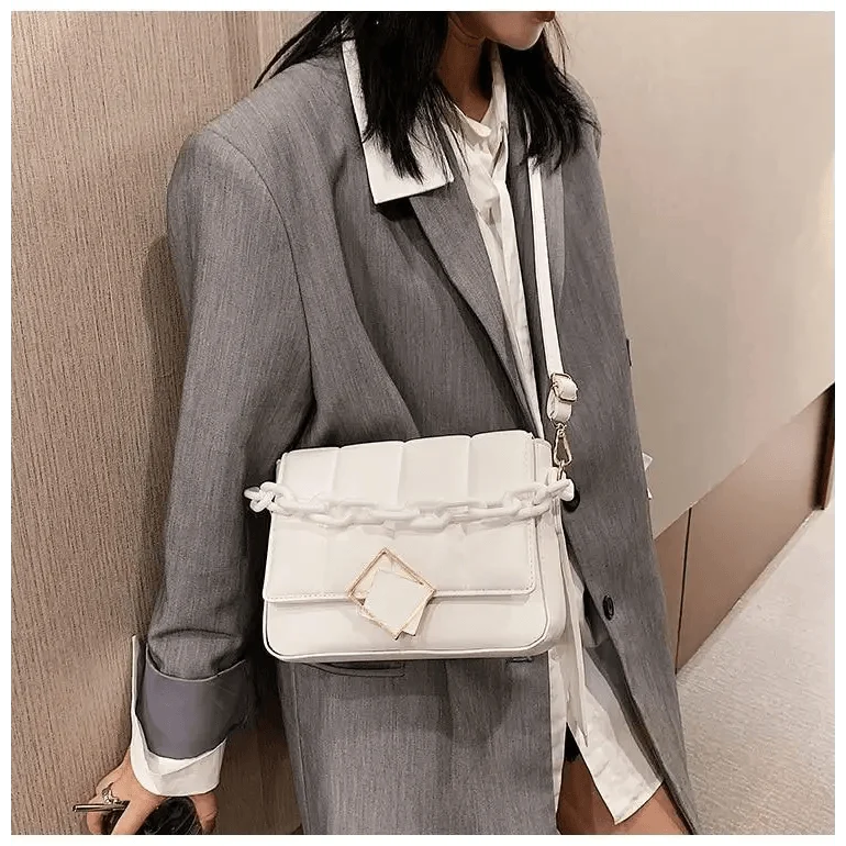 Fashionable Women's Bag Autumn Winter Female Literary Single-Shoulder Bag Chain Design Cross-Body Bag Trendy Women's Bag