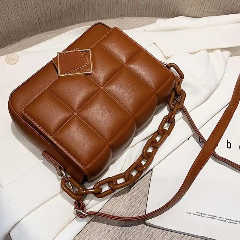 Fashionable Women's Bag Autumn Winter Female Literary Single-Shoulder Bag Chain Design Cross-Body Bag Trendy Women's Bag