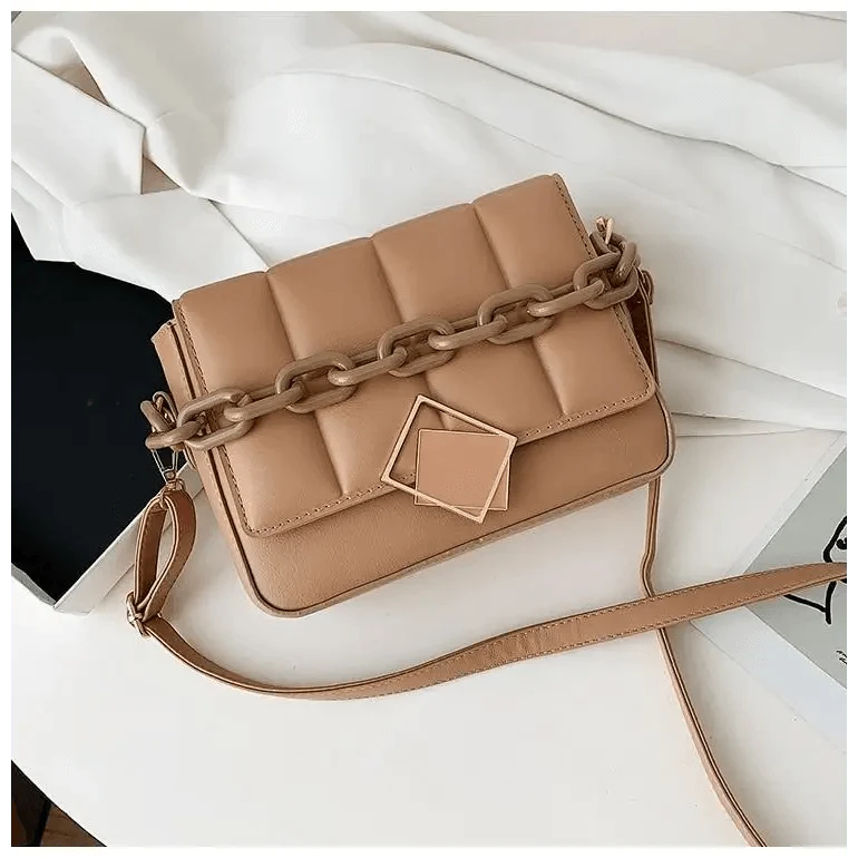Fashionable Women's Bag Autumn Winter Female Literary Single-Shoulder Bag Chain Design Cross-Body Bag Trendy Women's Bag