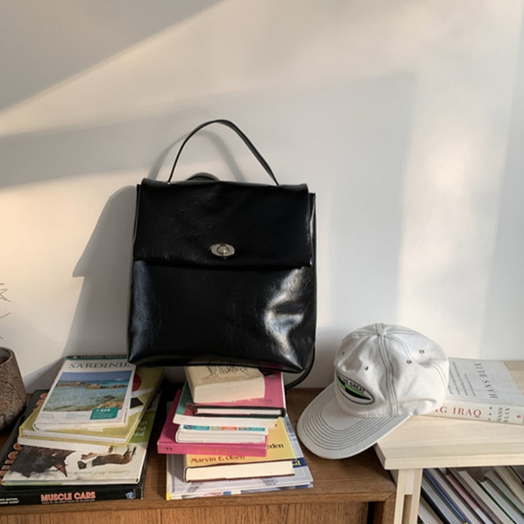 Big backpack female, autumn and winter silver large capacity backpack purse, commuter versatile college backpack