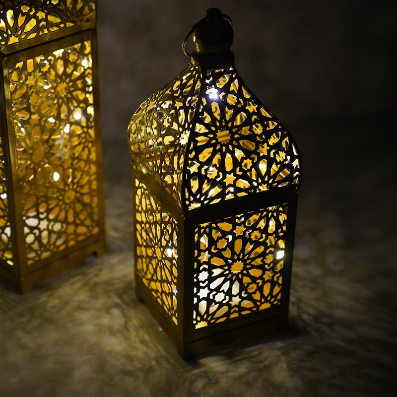 Festive Home Craft Decor Ramadan Hollow Moroccan Iron Lantern (MAC498)