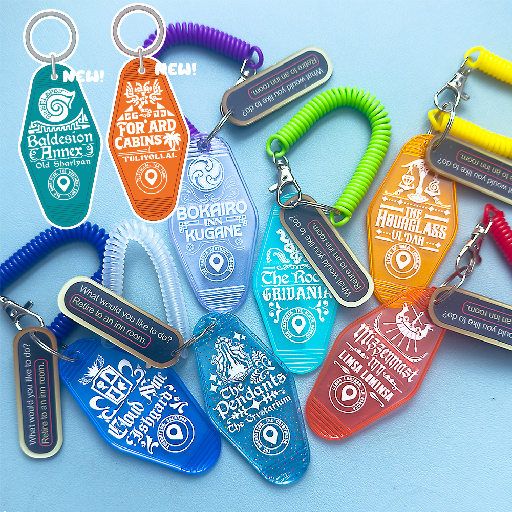 FFXIV Inn Room Hotel Keychains
