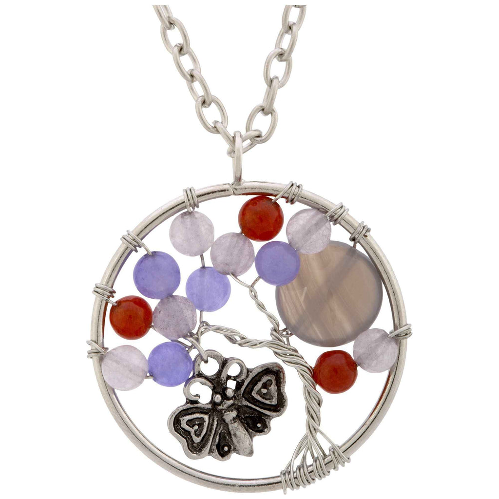 Fluttering Friends at Play Carnelian Necklace