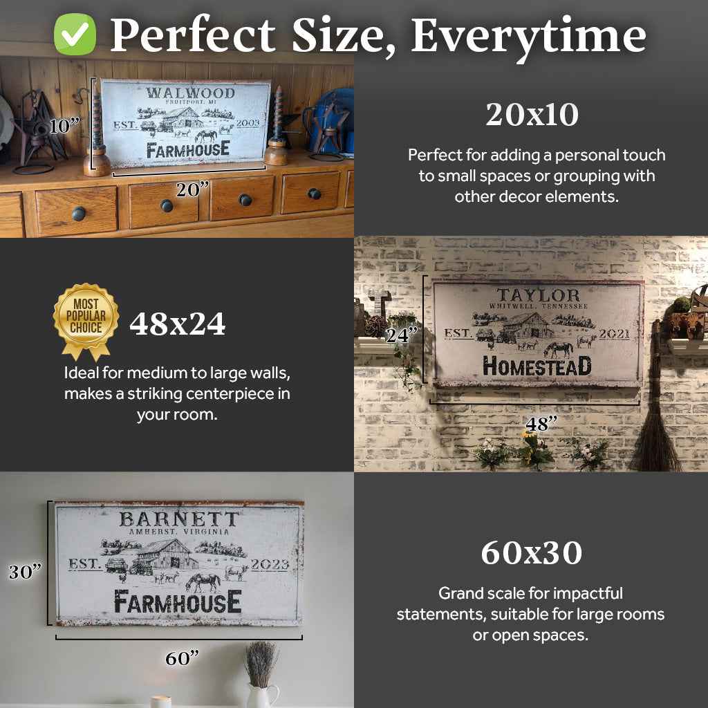 Rustic Farmhouse Personalized Sign II