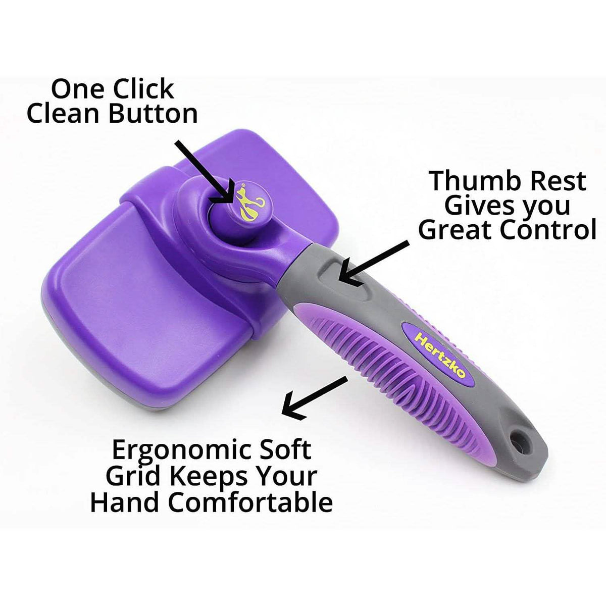 Hertzko Self Cleaning Slicker Brush