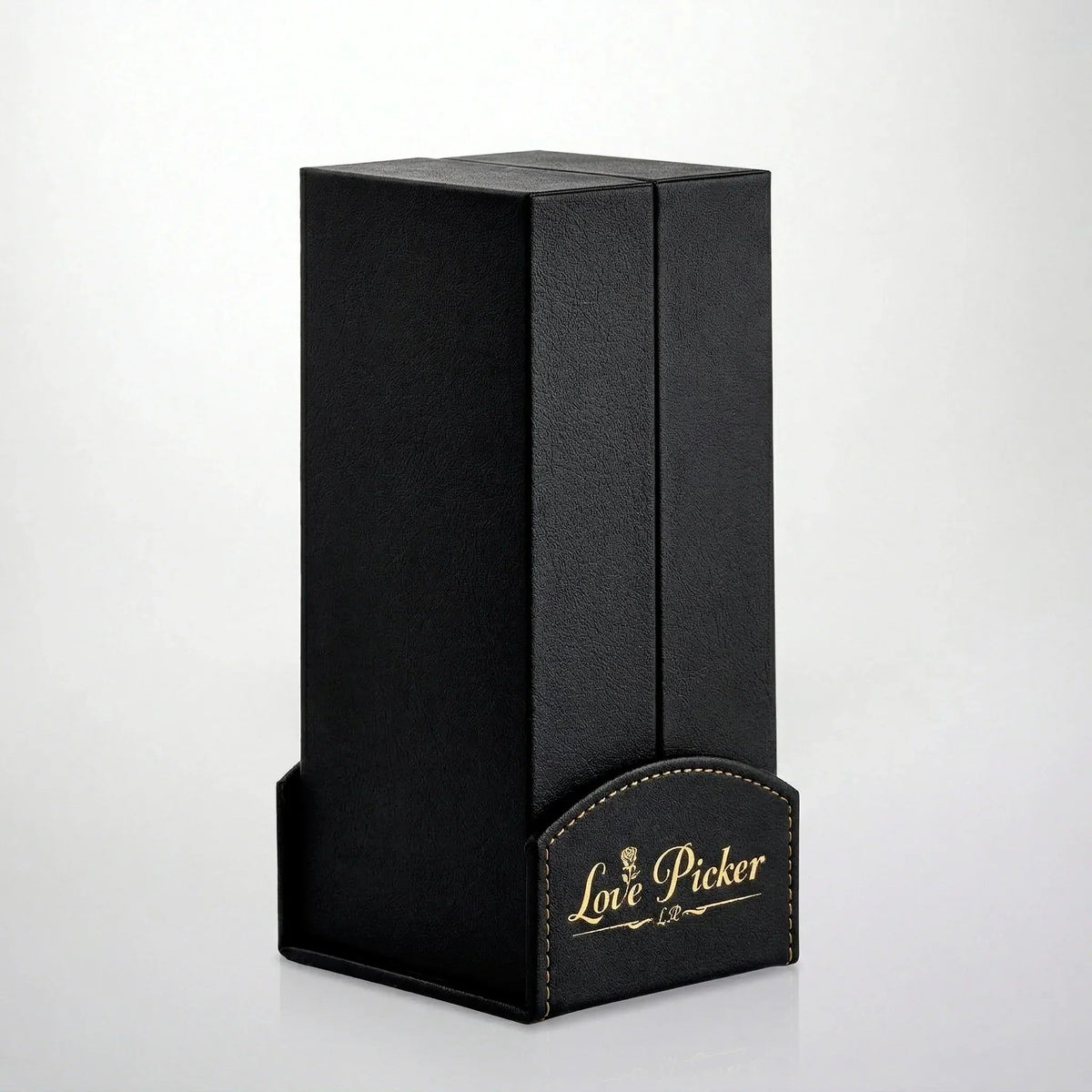 24K Gold Dipped Rose 7" In Onyx Luxury Black vegan Leather Gift Box