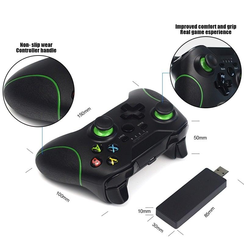 High Quality Black 2.4GHz Wireless Joystick Gamepad Controller Compatible With PC Monitor Laptop