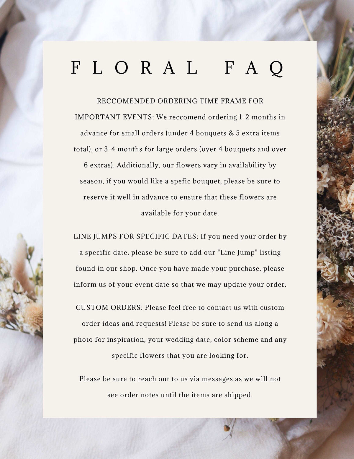 Dried Flower Bouquet with Blue Lavender, Pink Gomphrena, Daisies, Wheat & Oregano
