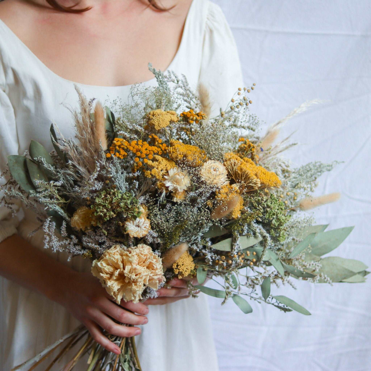 Dried Yarrow Flower Bouquet