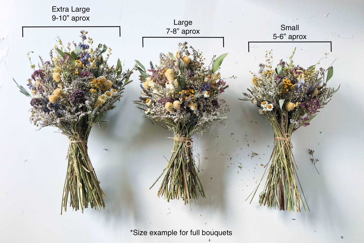 Dried Flowers for Weddings with Pink Peony and Lavender / Dried Bridal bouquet / Rustic Boho Bridesmaid bouquet / Wildflower bouquet