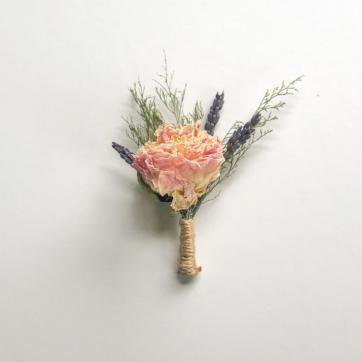 Blush Peony and Babies Breathe Dried Bridal bouquet, Dry Flower bouquet for Weddings / Rustic Boho Bridesmaid bouquet / Wildflower bouquet