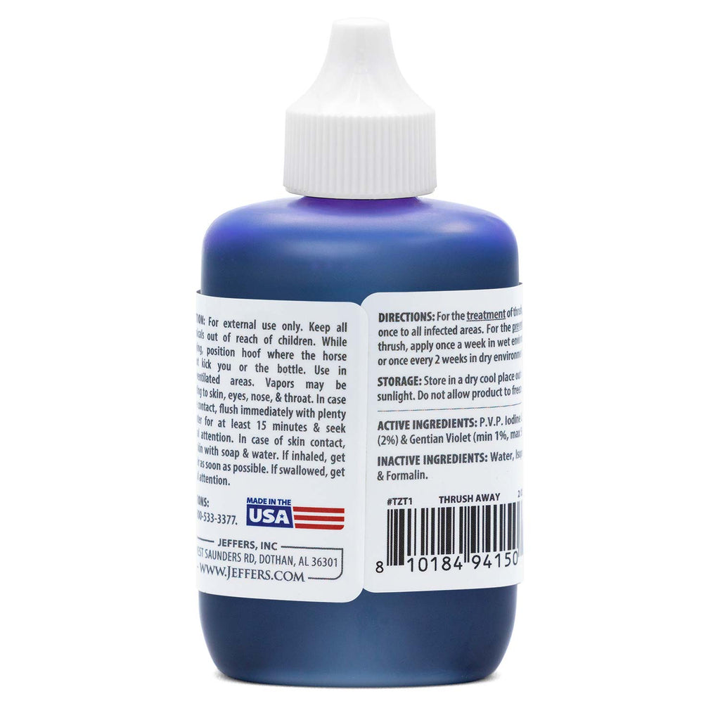 Jeffers Thrush Away Hoof Treatment for Thrush in Horses, 2 oz