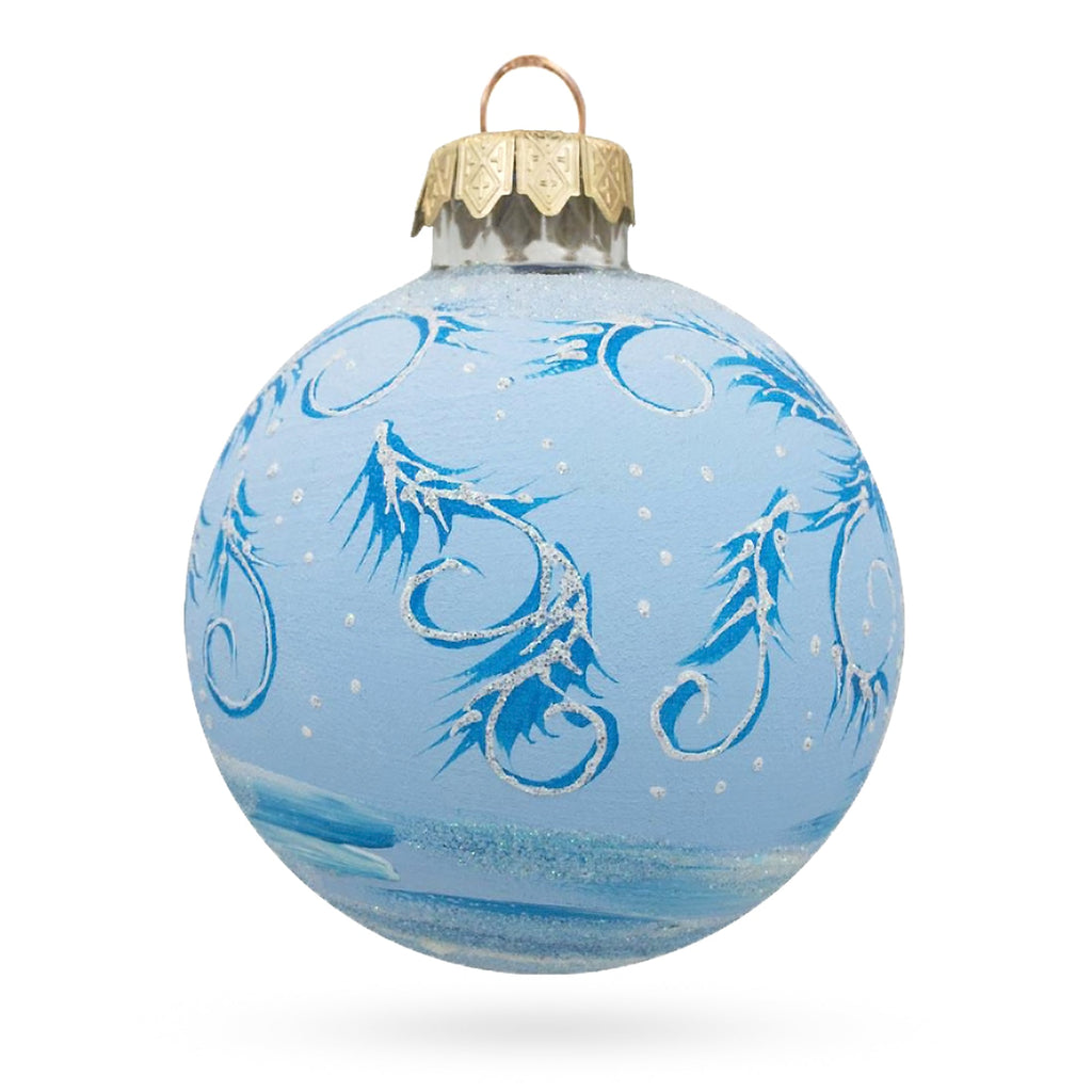 Little Girl Holding Gifts Glass Ball Christmas Ornament 3.25 Inches