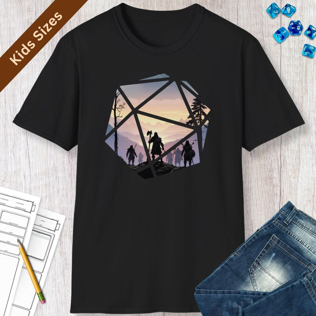 Kids D&D Shirt - D20 Landscape