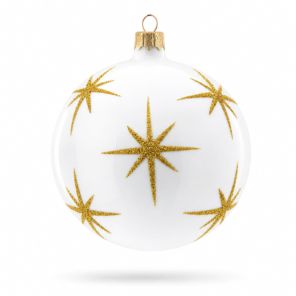 Statue of Liberty with USA Flag, New York City Glass Ball Christmas Ornament 4 Inches