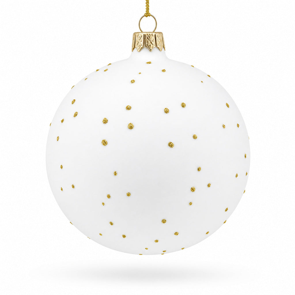 Delicate Fairy on Sparkling Glass Ball Christmas Ornament 4 Inches