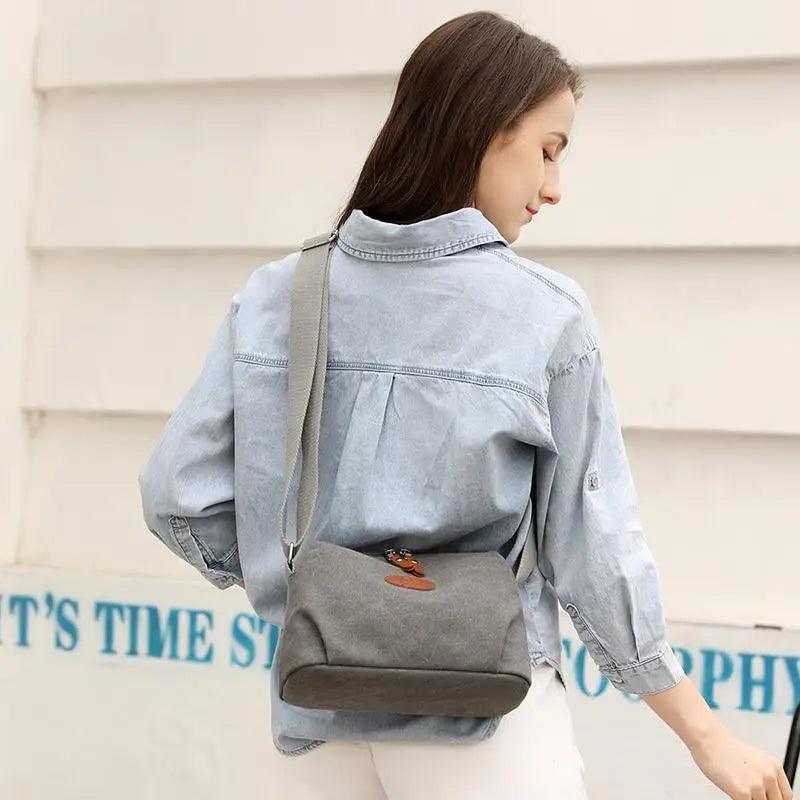 Lavish Style Canvas Crossbody Bag For Women And Girld Travel Bag Lightweighted Casual Shoulder Bag For Females