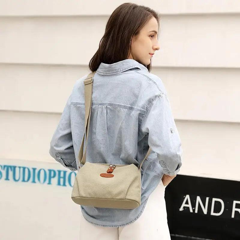 Lavish Style Canvas Crossbody Bag For Women And Girld Travel Bag Lightweighted Casual Shoulder Bag For Females