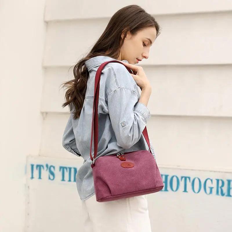 Lavish Style Canvas Crossbody Bag For Women And Girld Travel Bag Lightweighted Casual Shoulder Bag For Females