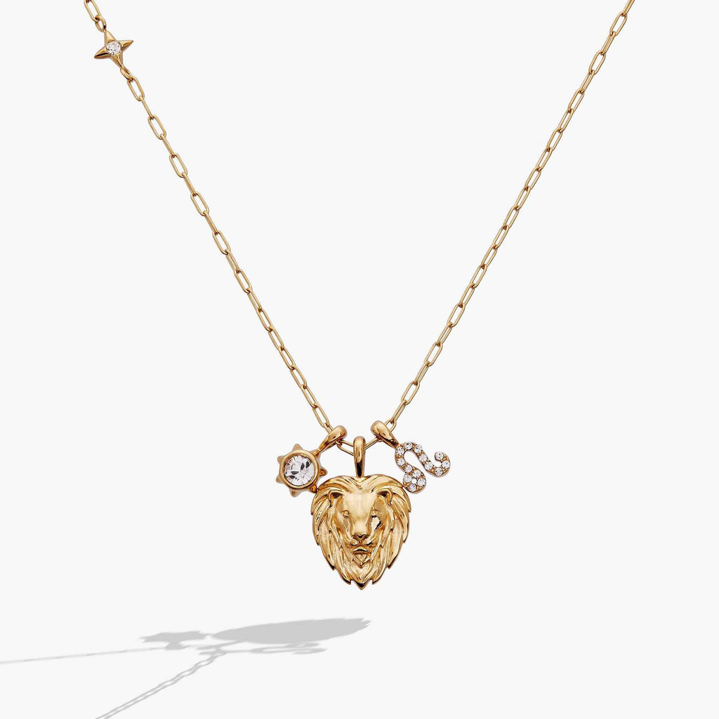 Leo Zodiac Charm Cluster Necklace