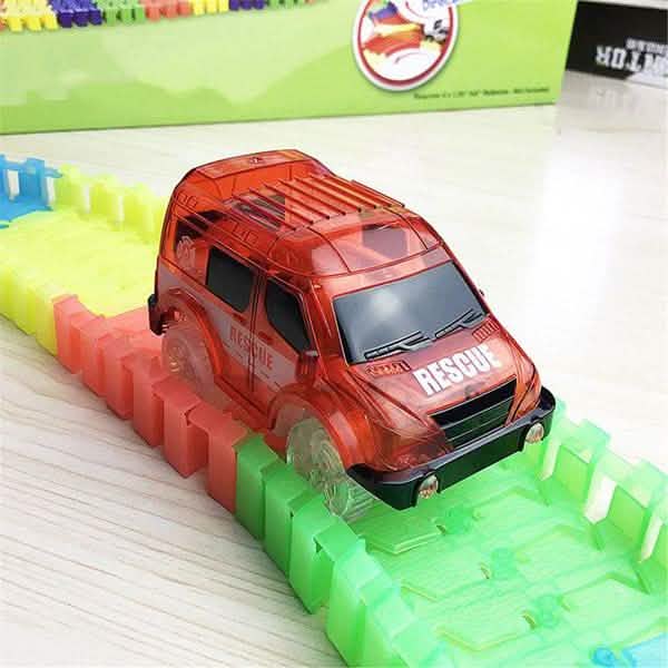 Light Up Toy Car Track Accessories Racing Car with 5 Flashing LED Lights
