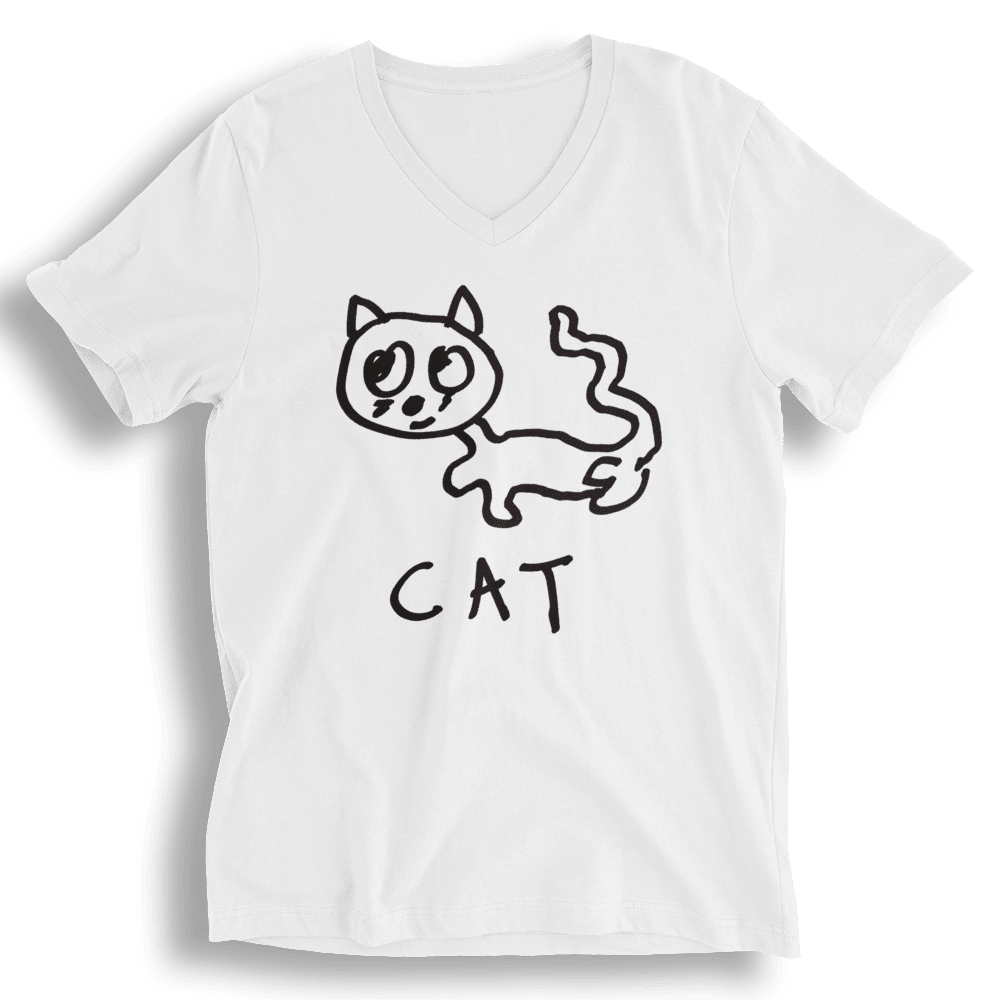 Cat - V-neck Tee