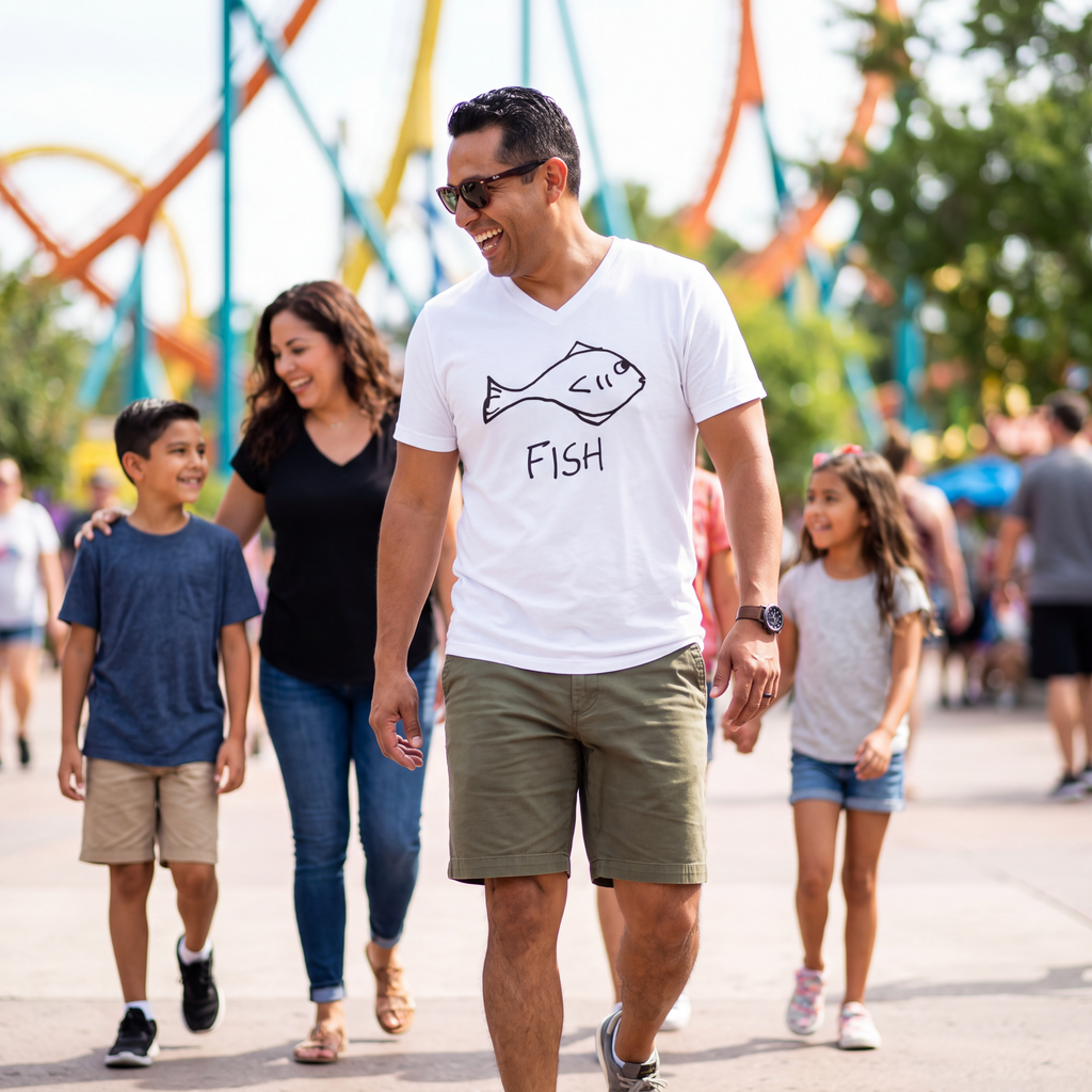 Fish - V-neck Tee