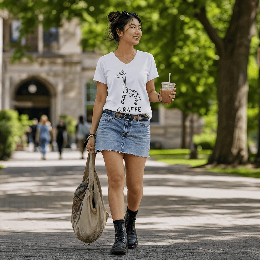 Giraffe - V-neck Tee