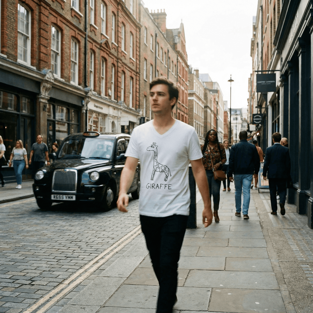 Giraffe - V-neck Tee