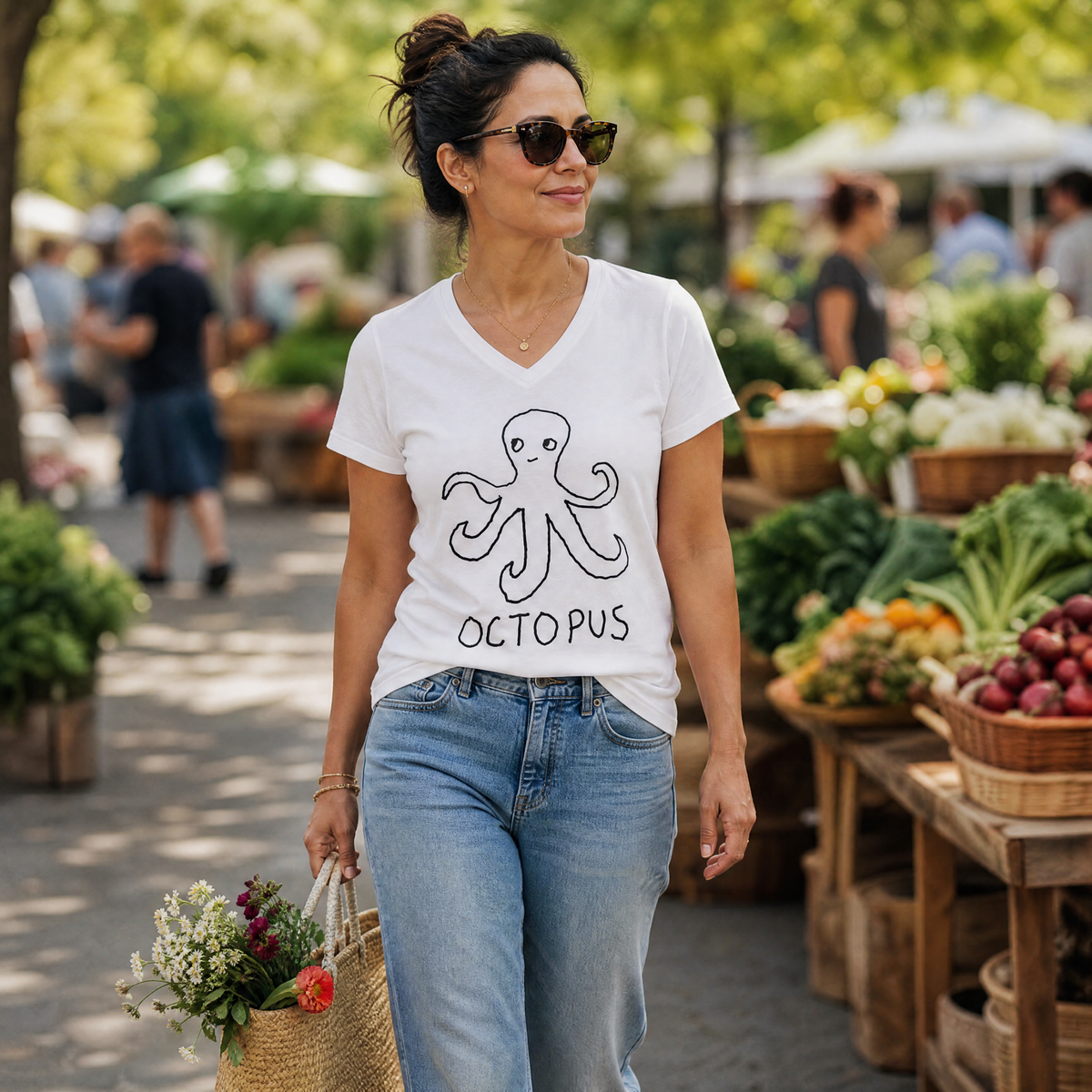 Octopus - V-neck Tee