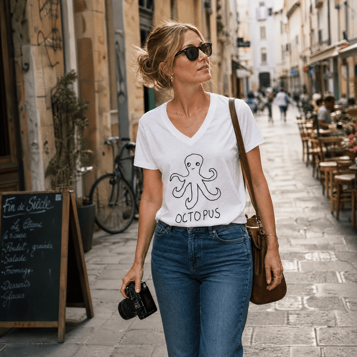 Octopus - V-neck Tee