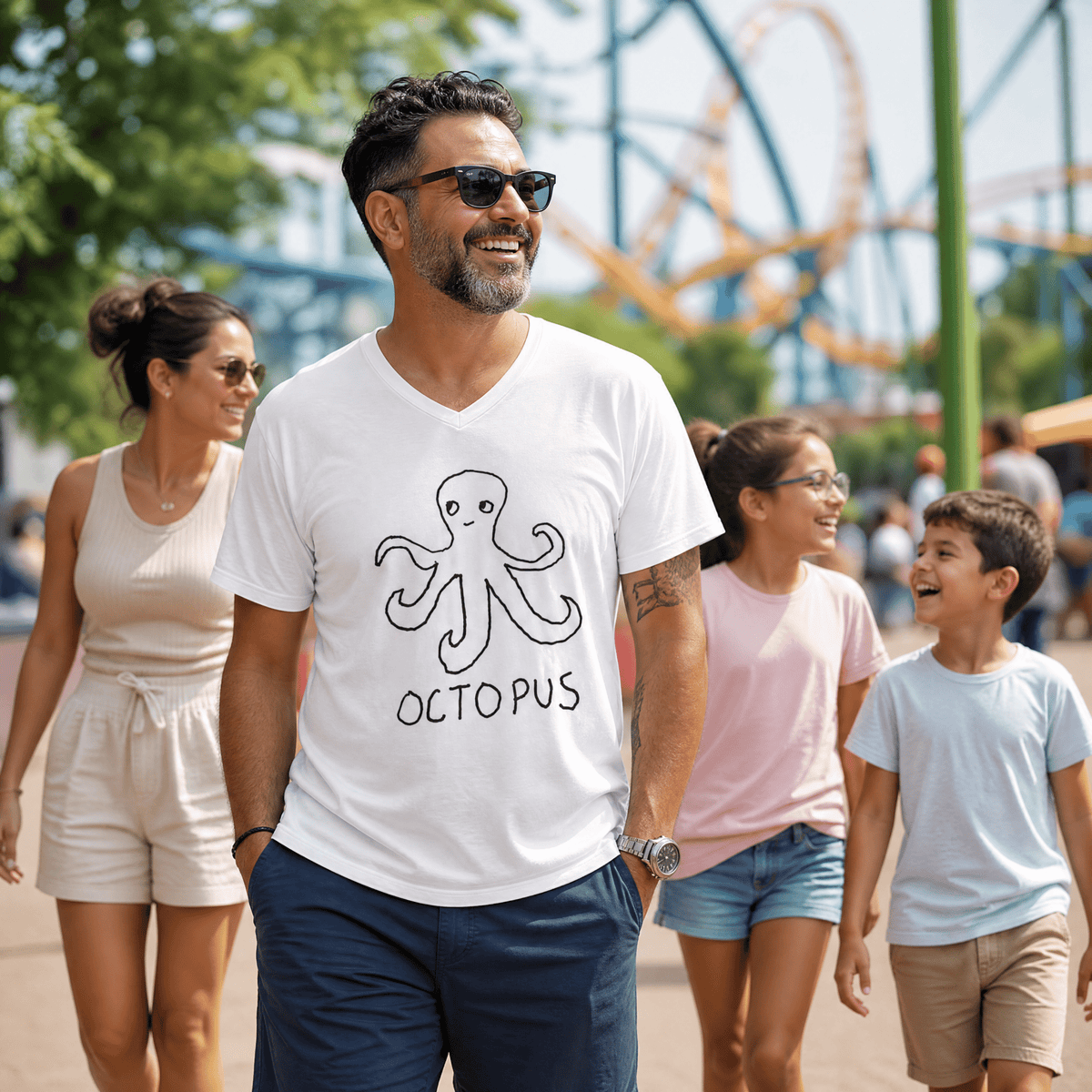 Octopus - V-neck Tee