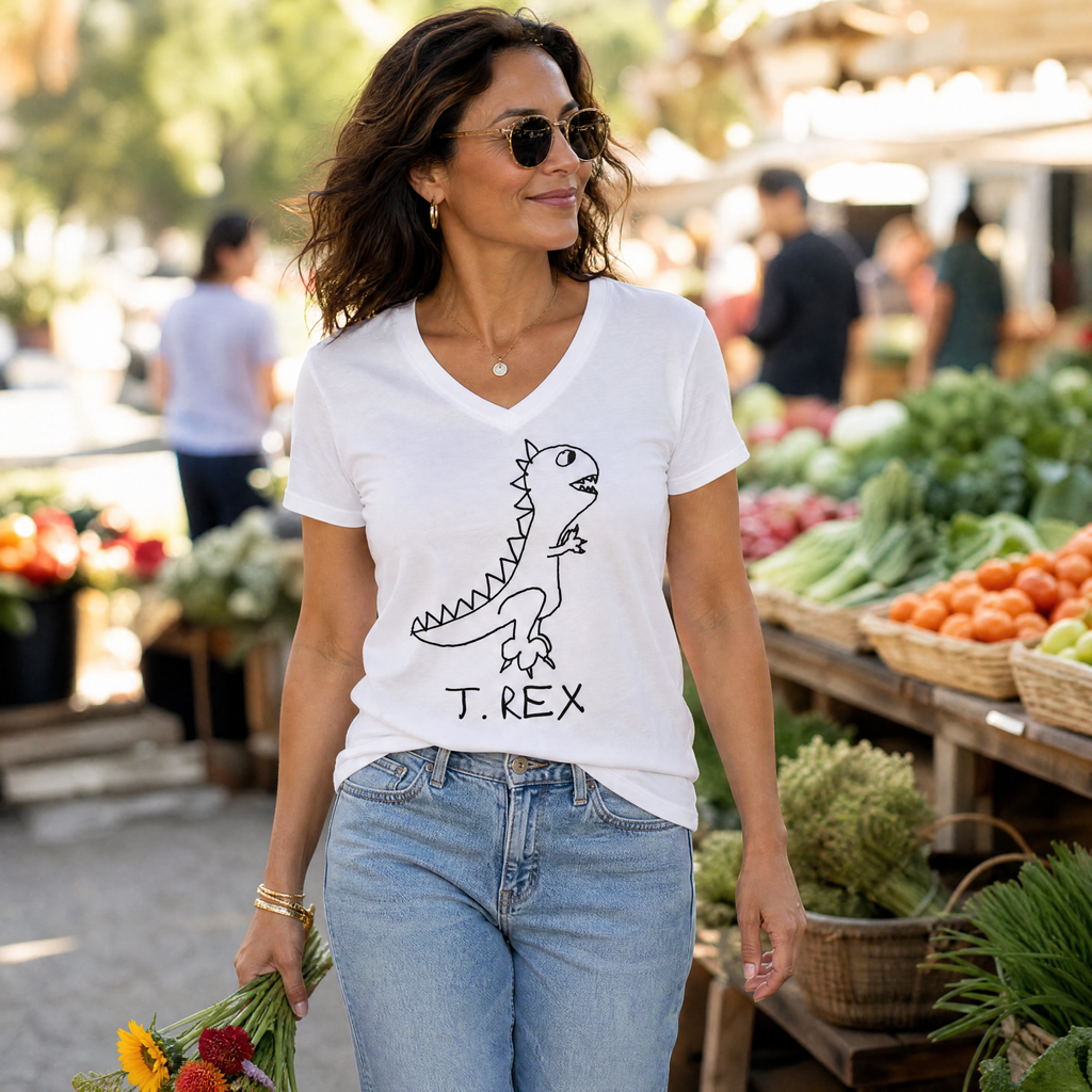 T. Rex - V-neck Tee
