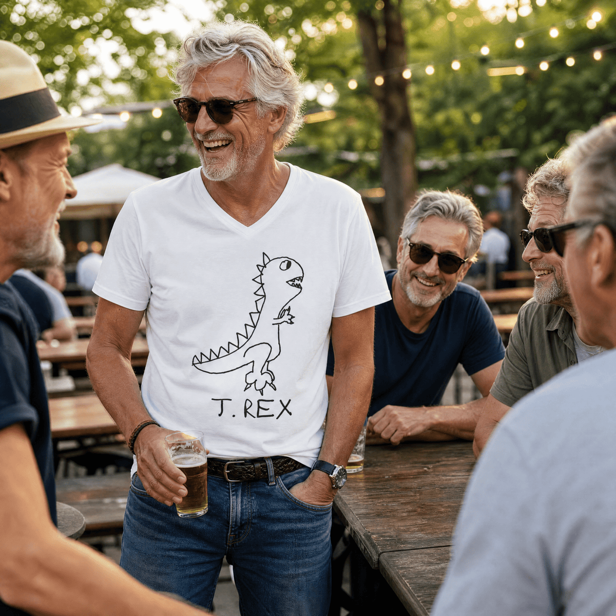 T. Rex - V-neck Tee