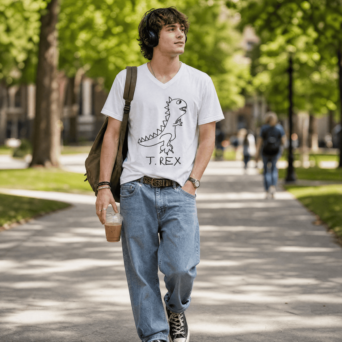 T. Rex - V-neck Tee