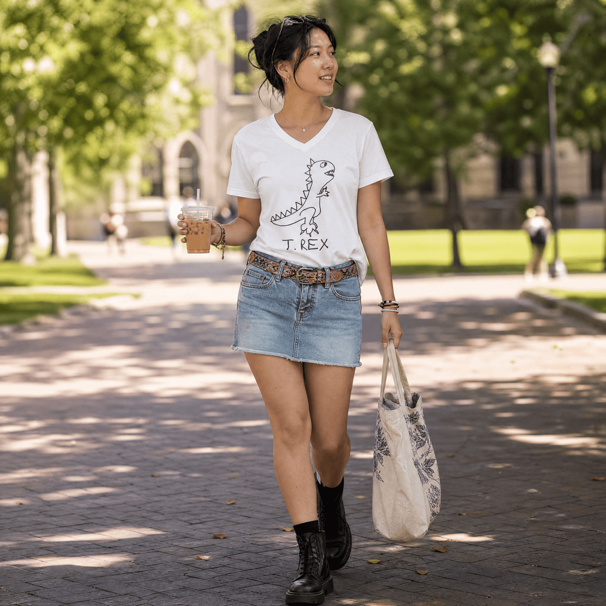T. Rex - V-neck Tee