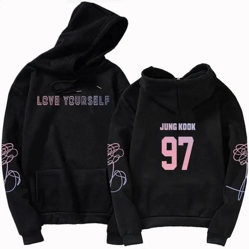 Luxury Unisex Hoodie Hoodies Sweatshirt Love Yourself Hoody Sweatshirt Boys Hoody Hoodies Cool Print Casual Drawstring Warm Winter Stylish Design Hoodie For Men Women