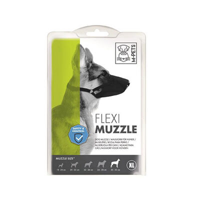 M-Pets Flexi Fabric Dog Muzzle for Safety and Control XL