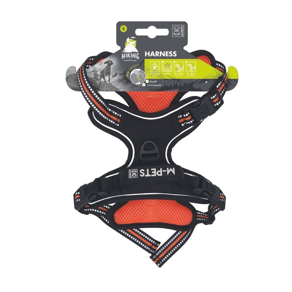 M-Pets Hiking Soft Reflective Dog Harness Orange Size M