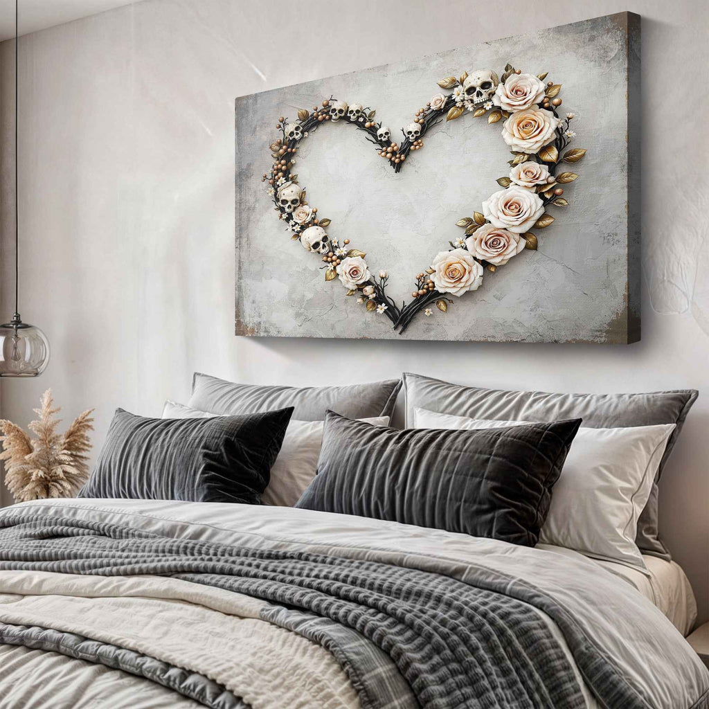 Skull and Flowers Wall Art X