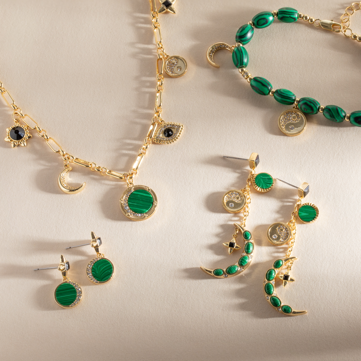 Malachite Charm Necklace